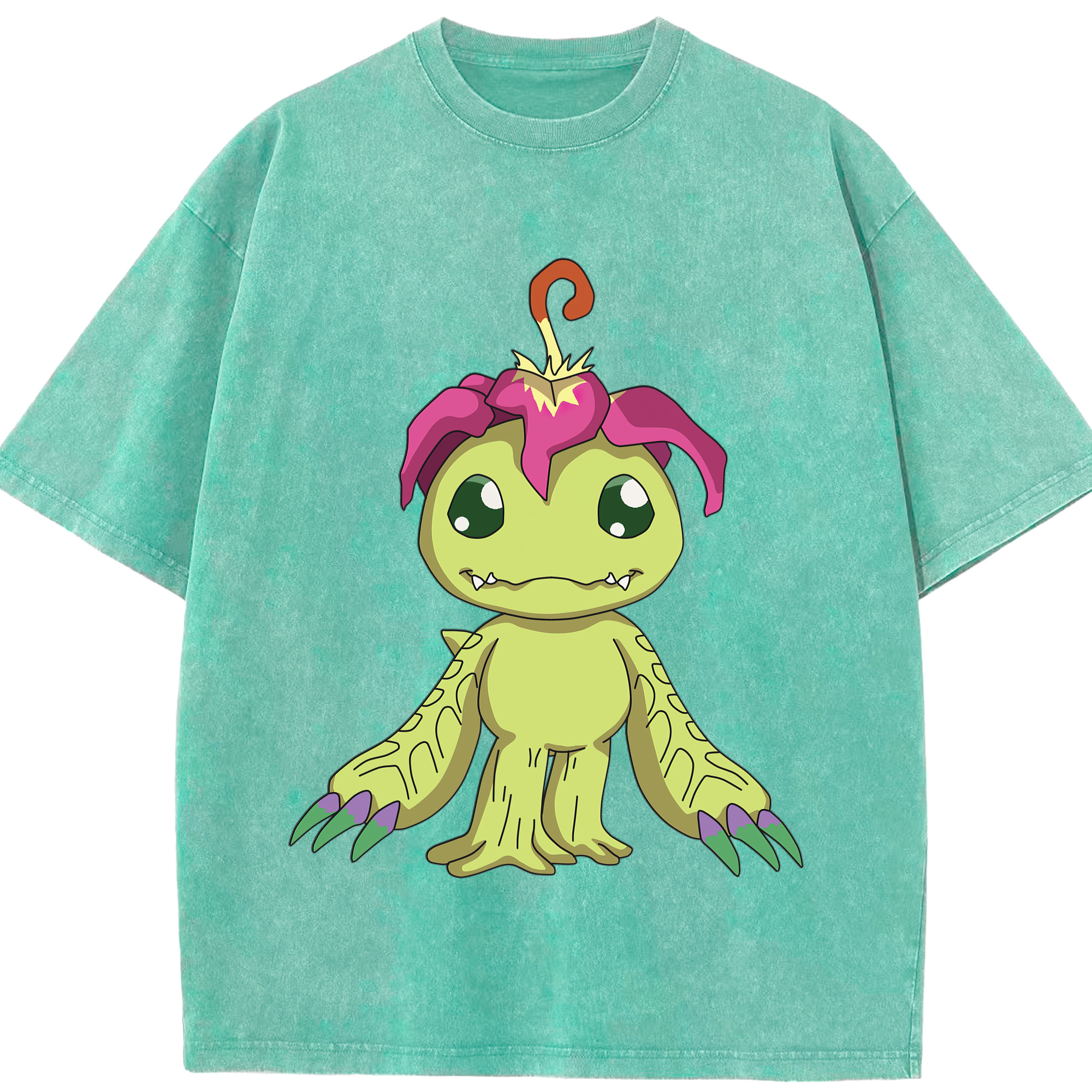 （画像用） Digimon デジタルモンスター/デジモン 綿100% ヴィンテージ風 半袖Tシャツ（フロントプリント）